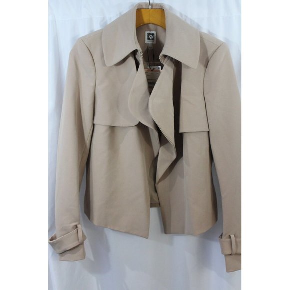 NWT Anne Klein $149 Womens Light Coffee Color Jacket Blazer 2 - Picture 5 of 7